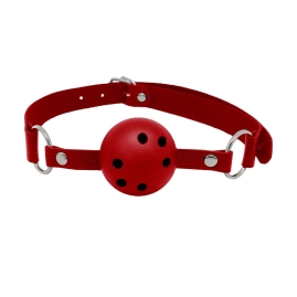 Красный кляп-шар Discretion